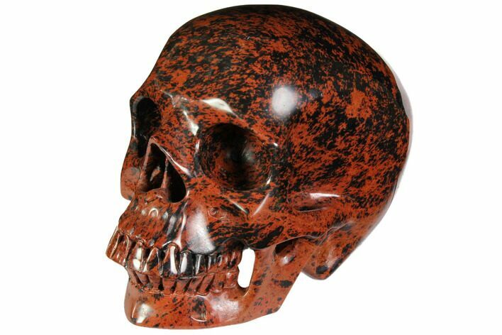 Realistic, Polished Mahogany Obsidian Skull #116694